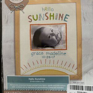 Hello Sunshine Baby Embroidery Kit Cathy Heck Studio